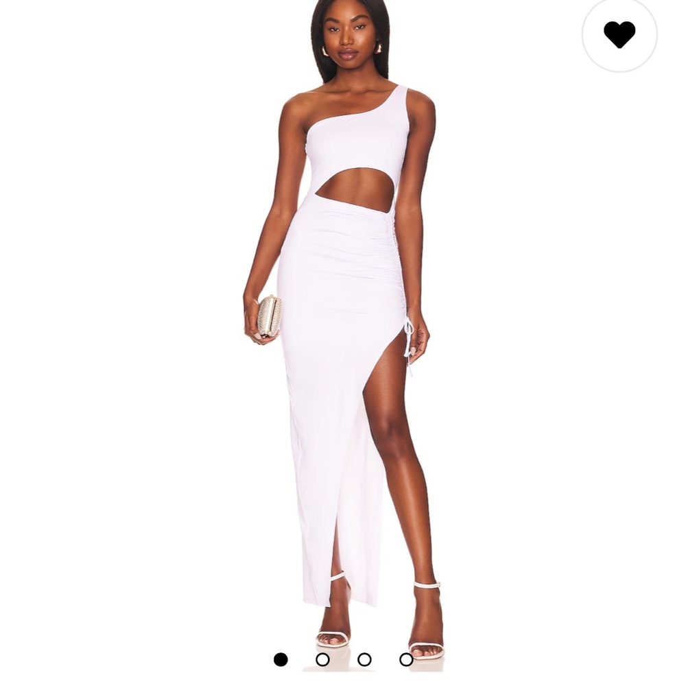 Superdown White One-Shoulder Dress